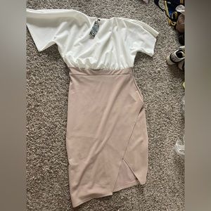 Boohoo color block kimono sleeve midi dress